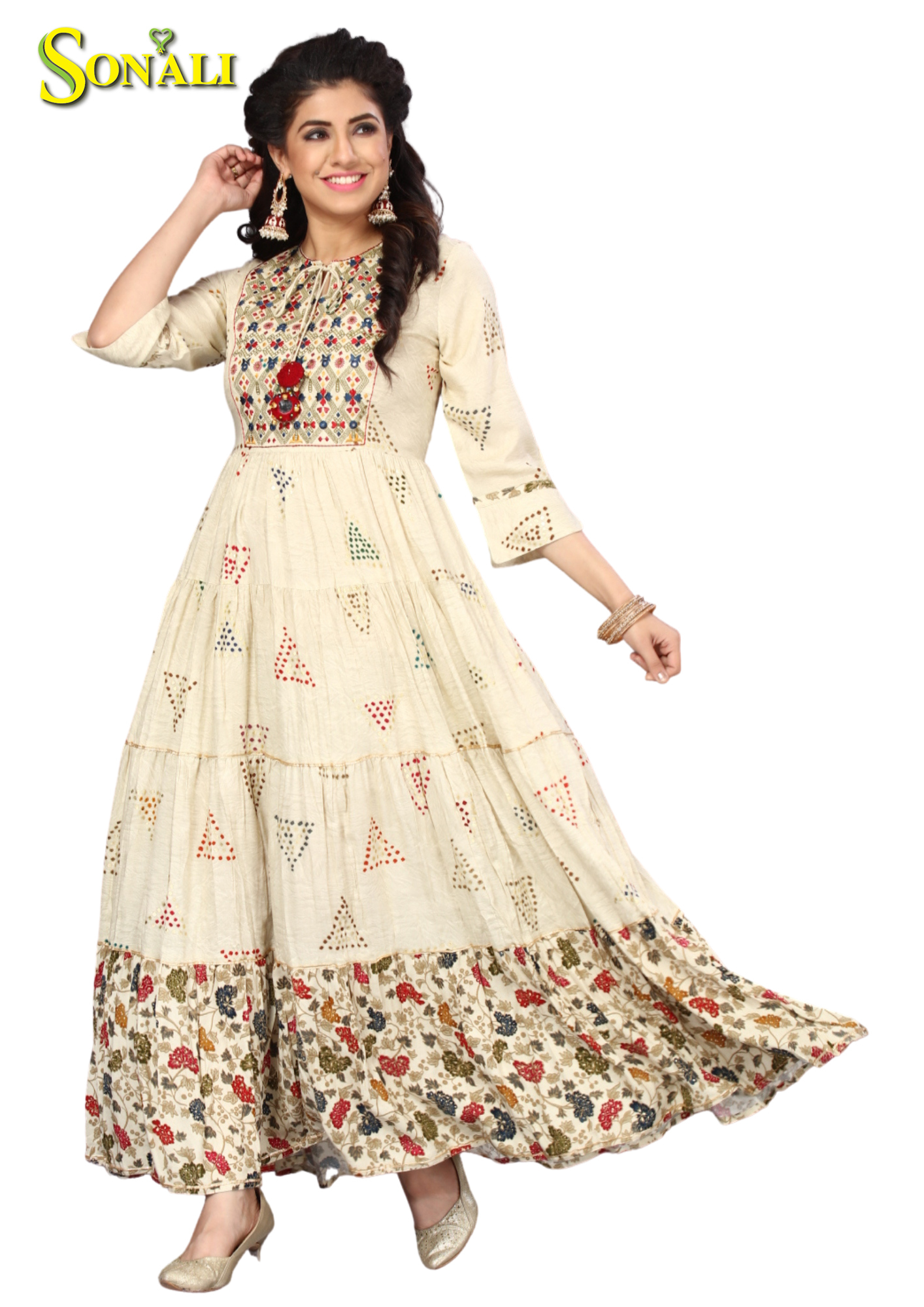 Women White Long Dress / Muslimah Baju Labuh / Women Floral Long Dress / New Large Size Long White Dress Q1536