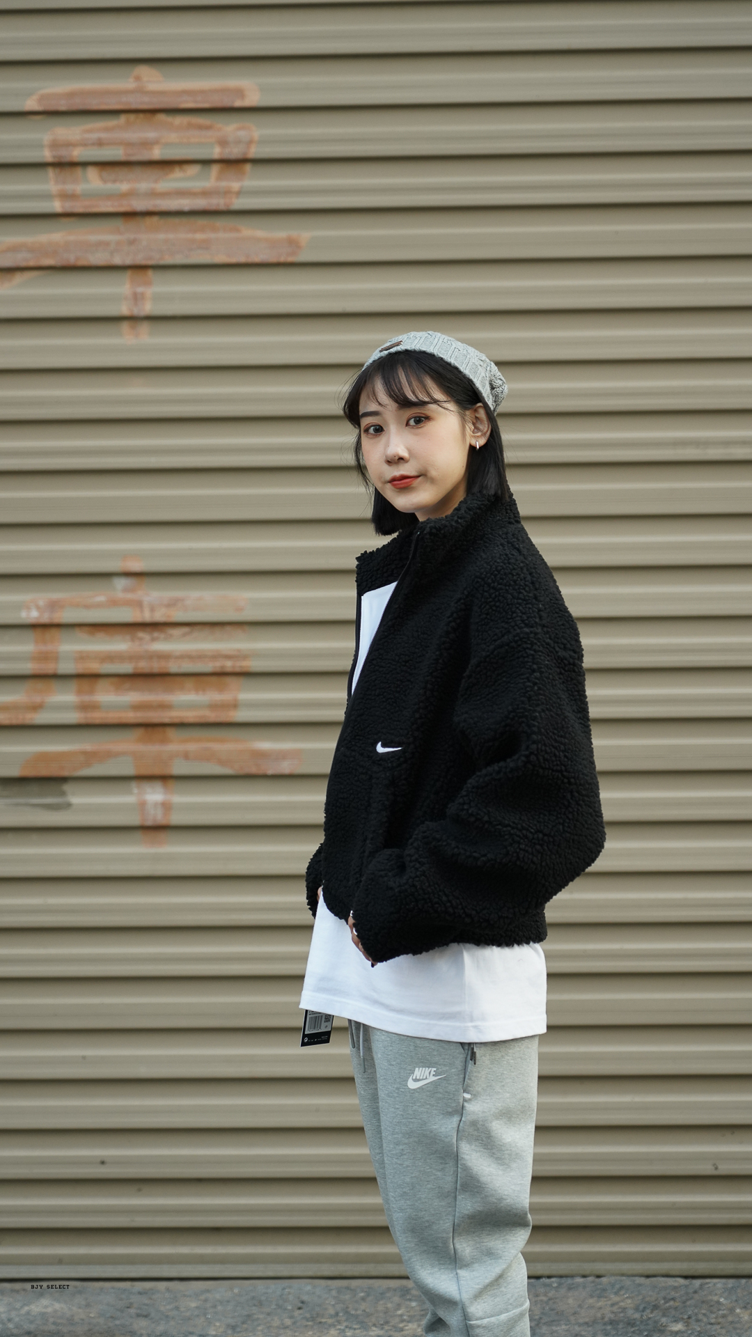 #現貨 NIKE 短版 羊羔毛 毛絨絨外套 黑 CU6640-010 6-1