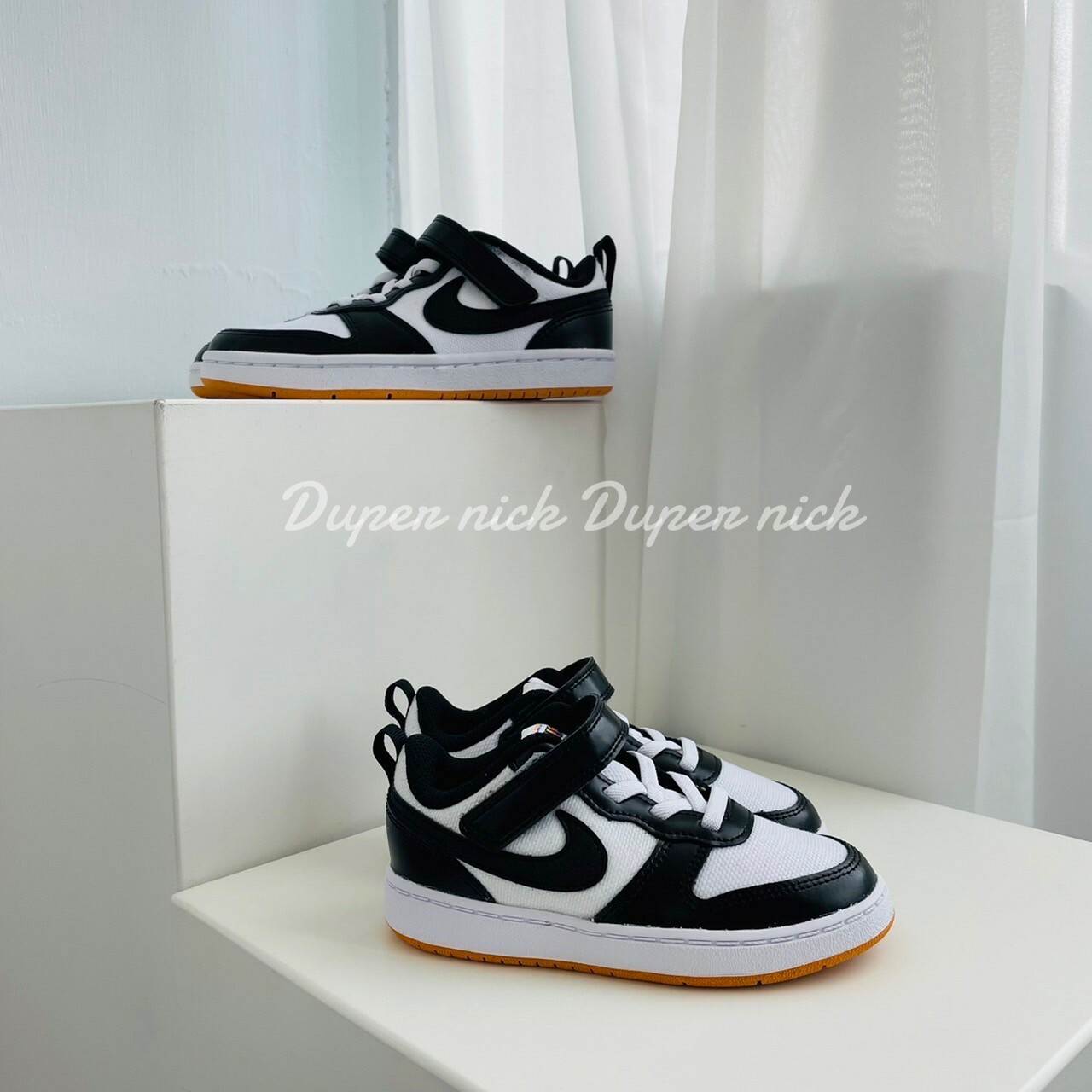 NIKE COURT BOROUGH LOW 2 黑白 魔鬼氈 小DUNK