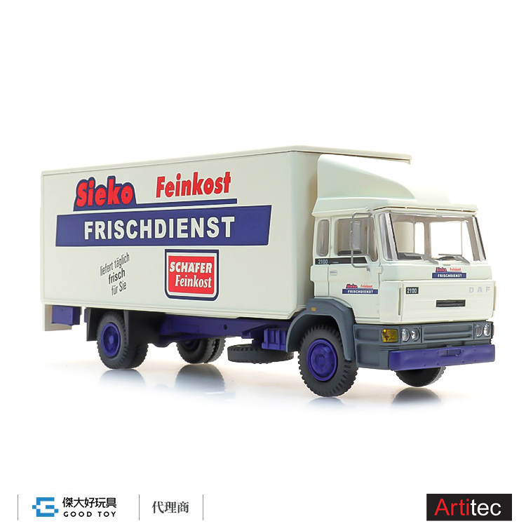 【特價】Artitec 487.053.04 (HO:1/87) DAF tilt cab 箱型貨車"Sieko生鮮物流"