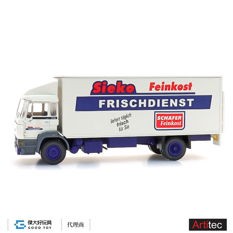 【特價】Artitec 487.053.04 (HO:1/87) DAF tilt cab 箱型貨車"Sieko生鮮物流"
