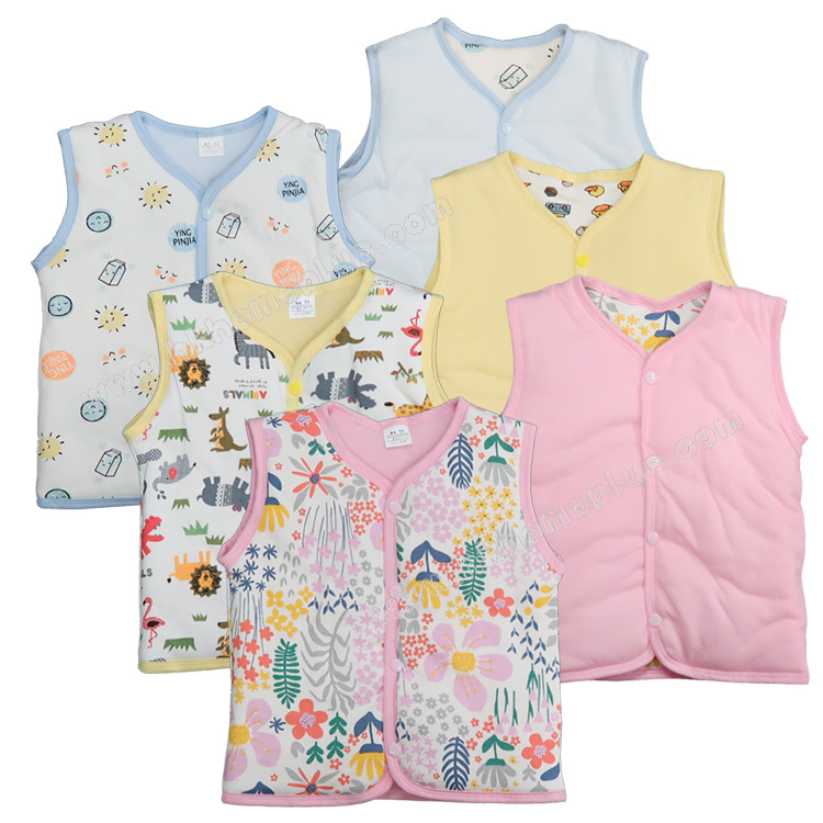Koma Land: 童裝雙面印花夾棉背心 BE6091 (11-17碼)