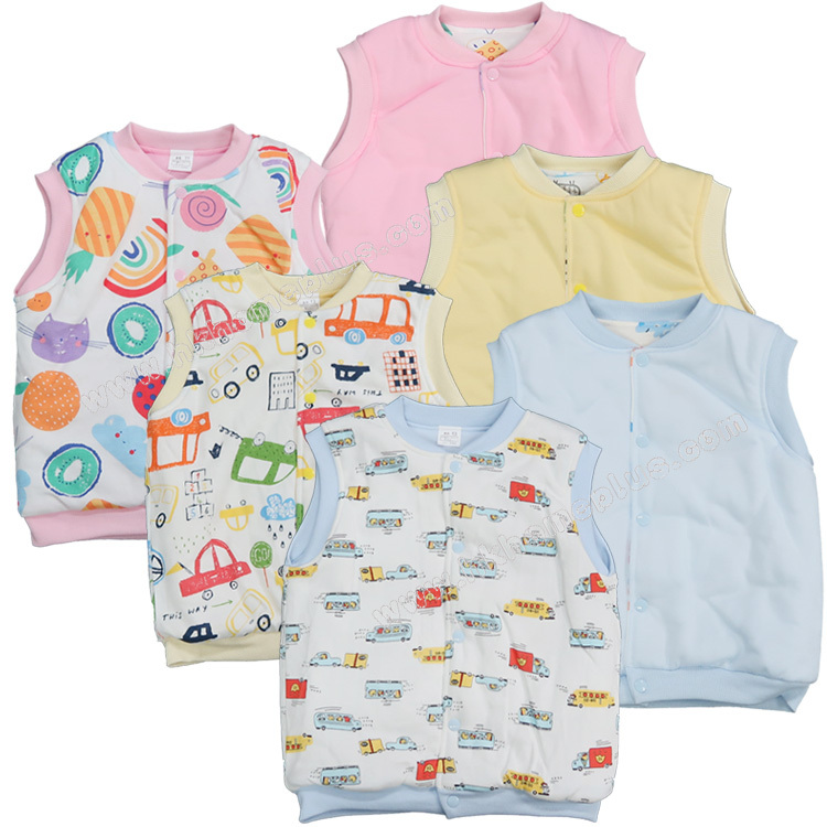 Koma Land: 童裝雙面印花夾棉背心 (橡筋邊) BE3134 (11-17碼)