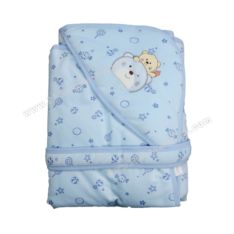 Koma Land: 嬰兒印花絲絨斗篷抱毯 (魔術貼款) BE099