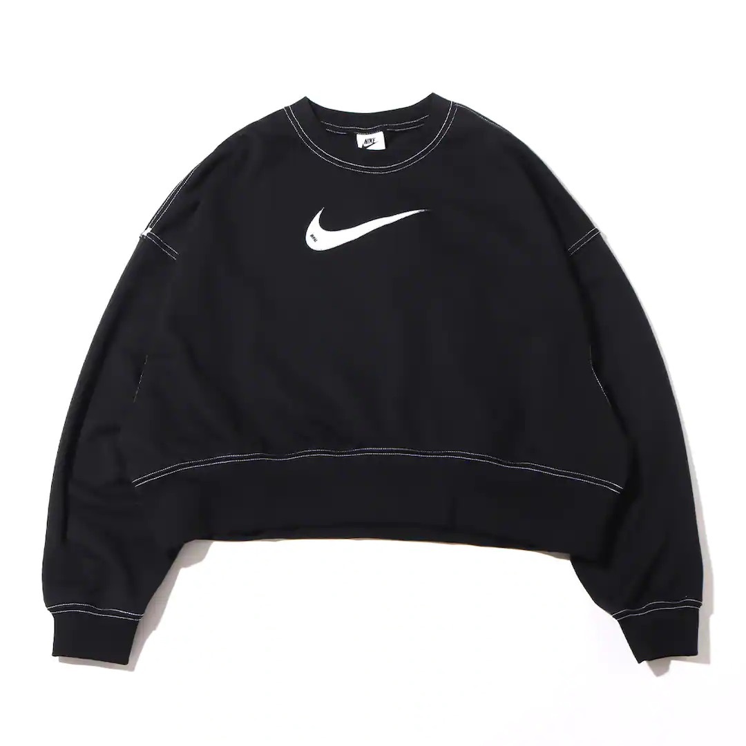 現貨┃女款 NIKE NSW SWOOSH OVERSIZED 白色 黑色 粉色 縫線 寬版 落肩 衛衣 大學T