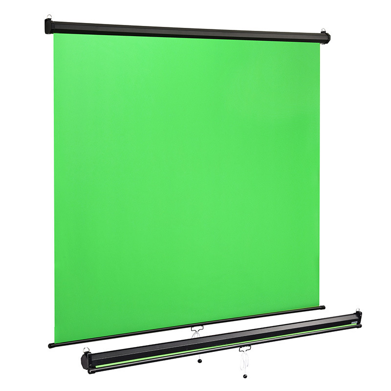 1.8*2米手動手拉直播背景綠布綠幕