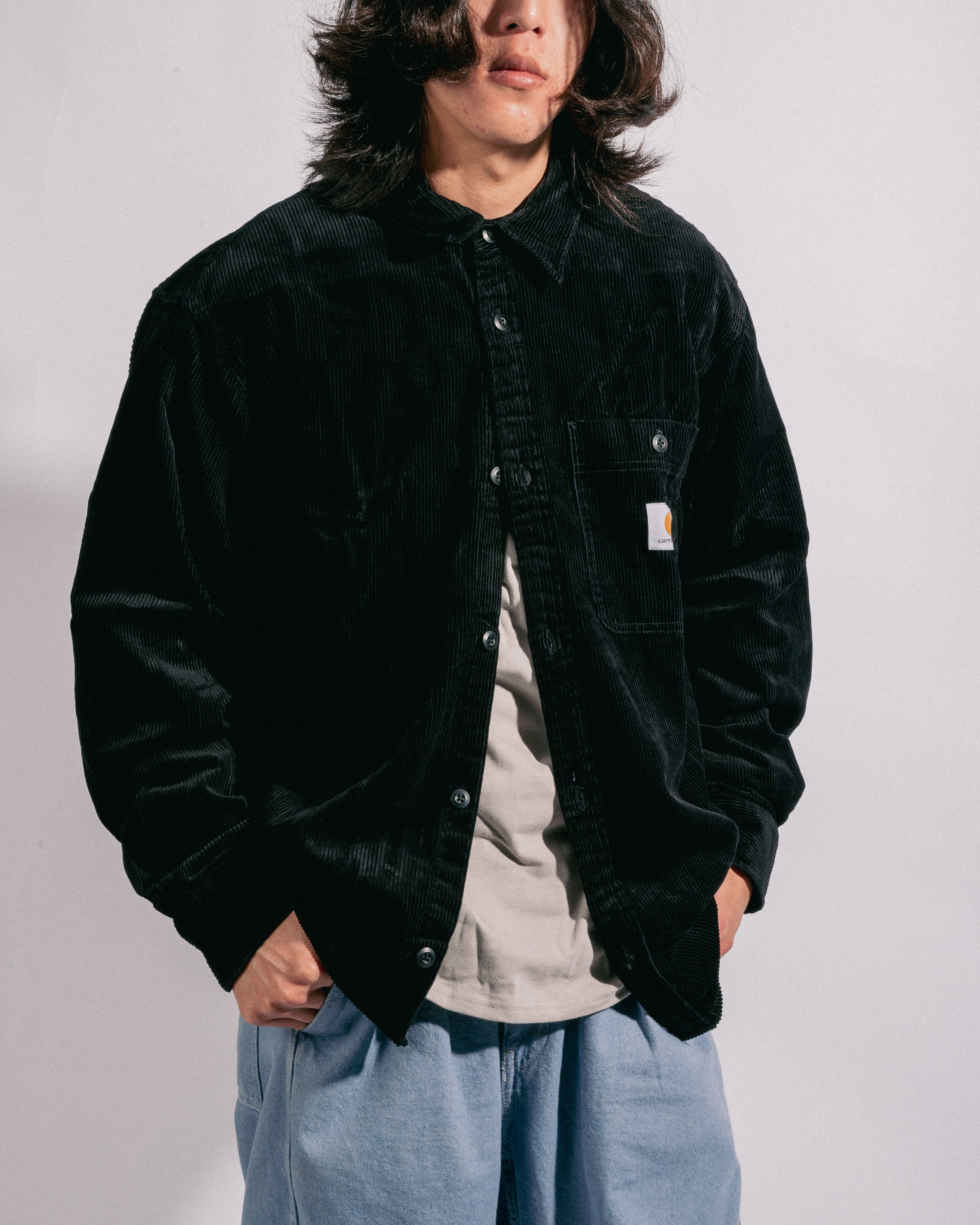 [現貨] CARHARTT WIP Flint Corduroy Shirt Black
