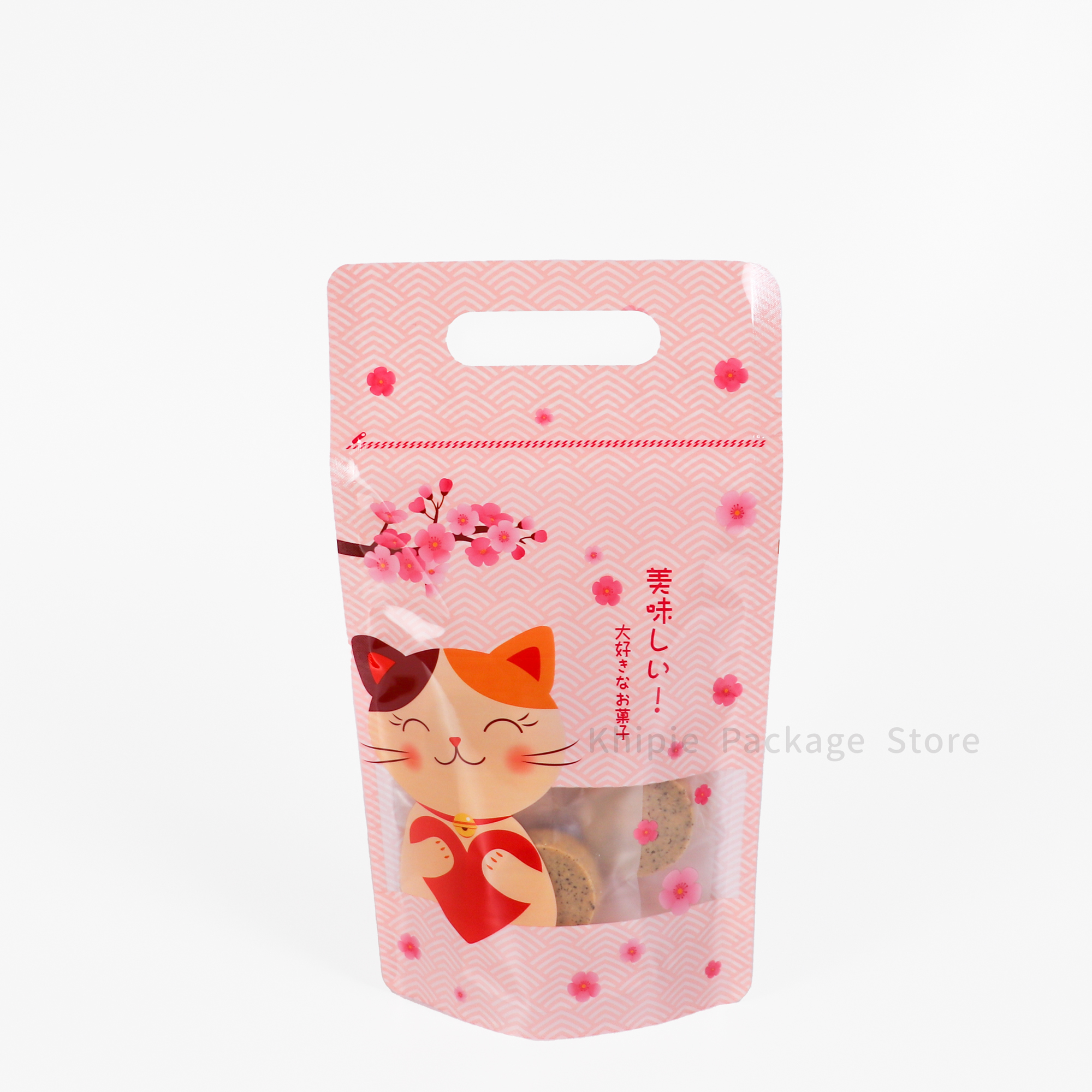 幸福貓貓｜手提夾鏈立袋｜半斤