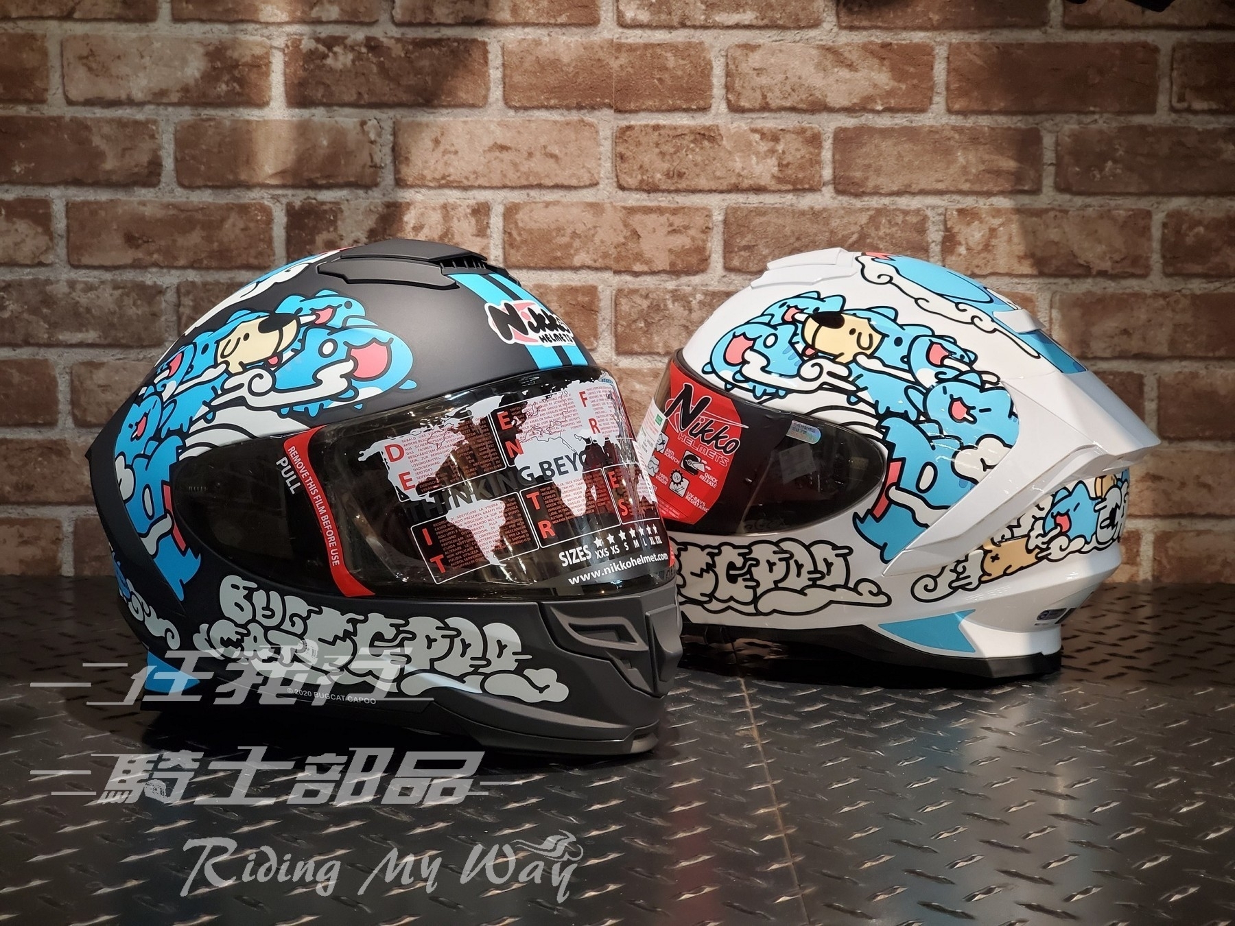 NIKKO N-806 咖波 白 聯名款 全罩