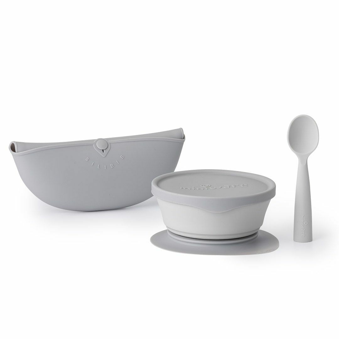 Miniware First Bite Deluxe - Grey/Grey