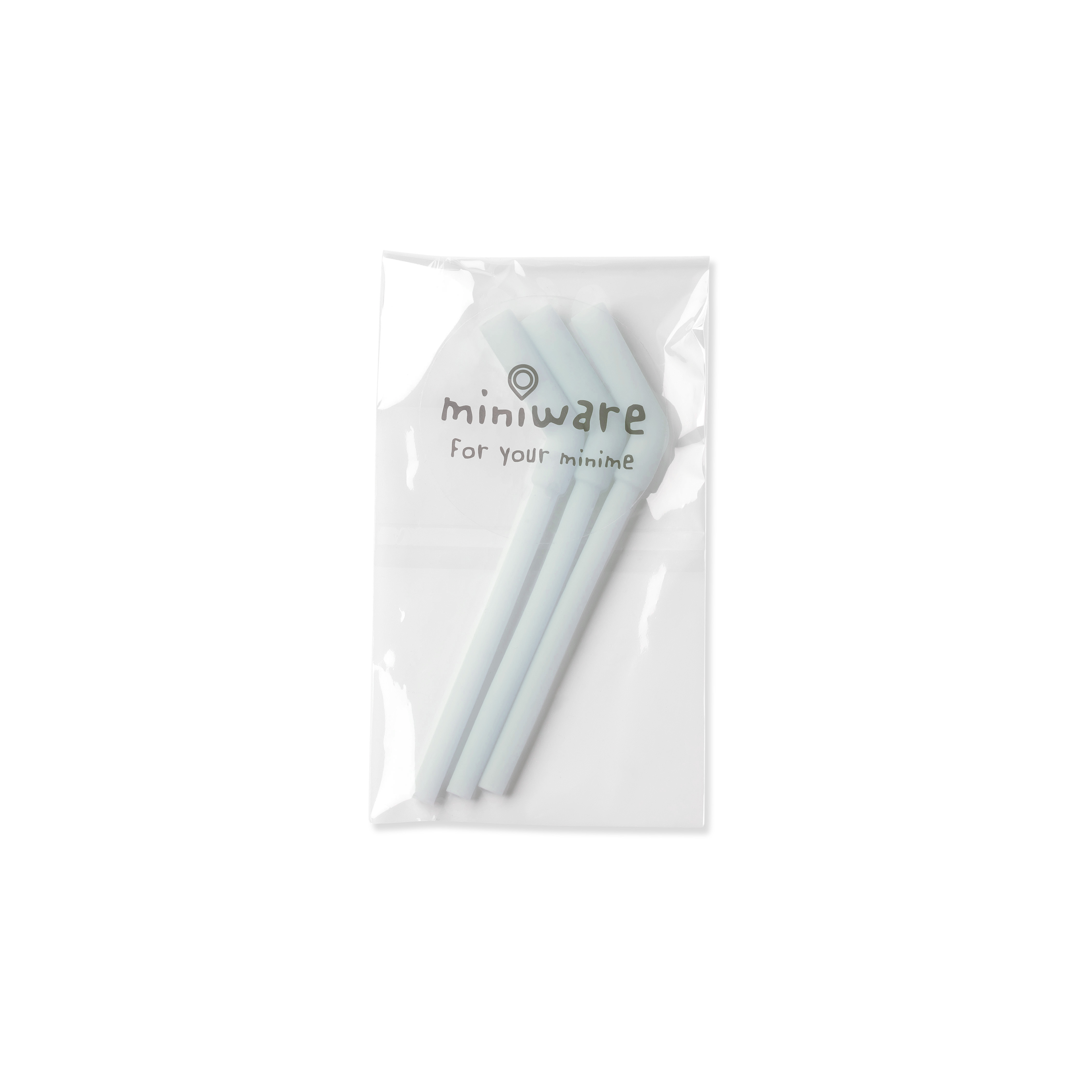 1-2-3 Sip! Silicone Straws Set of 3 - Aqua
