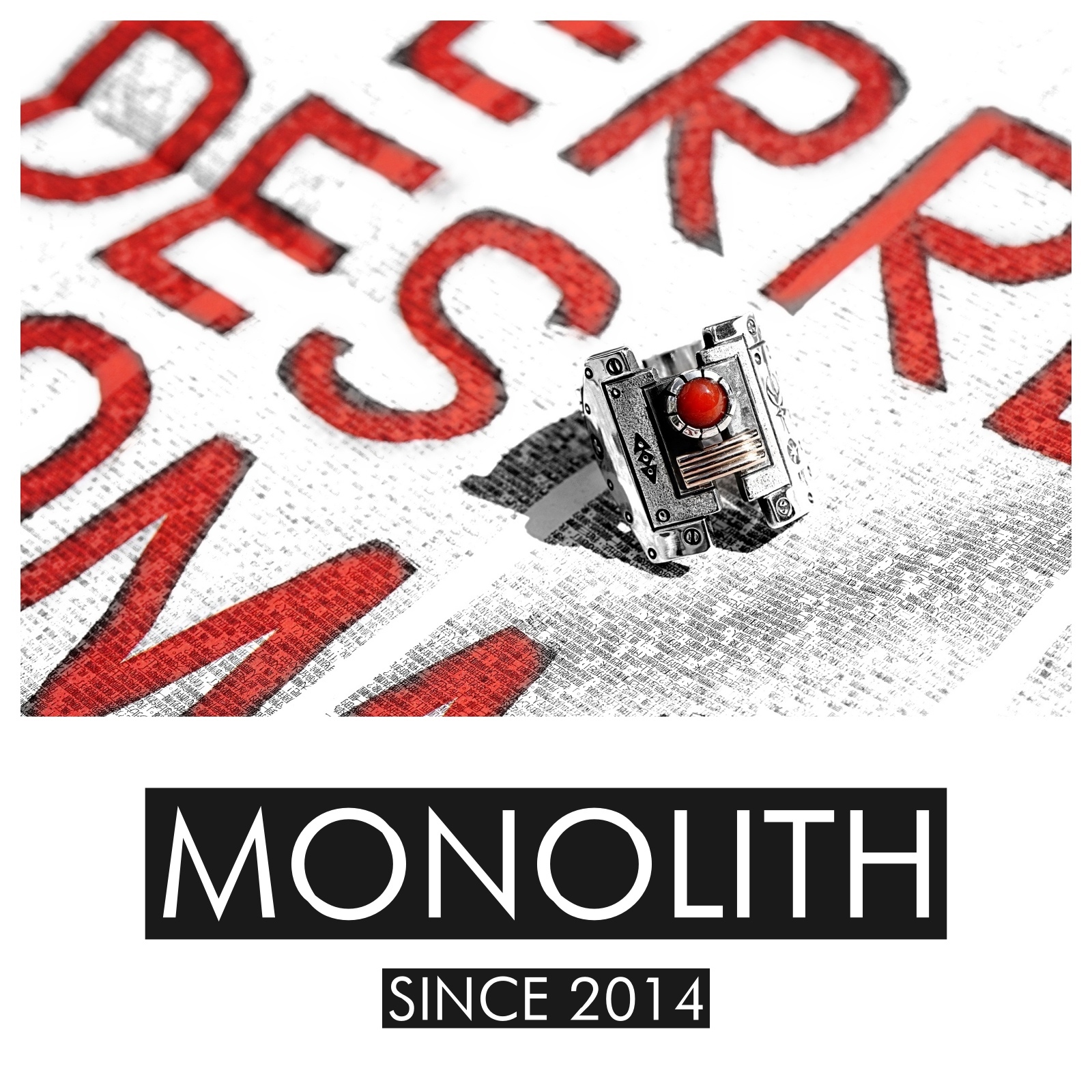 珊瑚寬版打印【戒指】