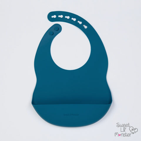 〖 Sweet Lil' Monster 〗寶石藍矽膠防水圍兜