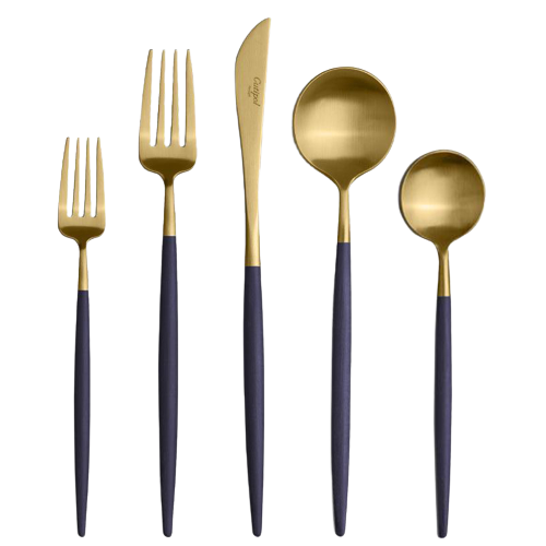 葡萄牙cutipol GOA系列霧金五件組-午夜藍