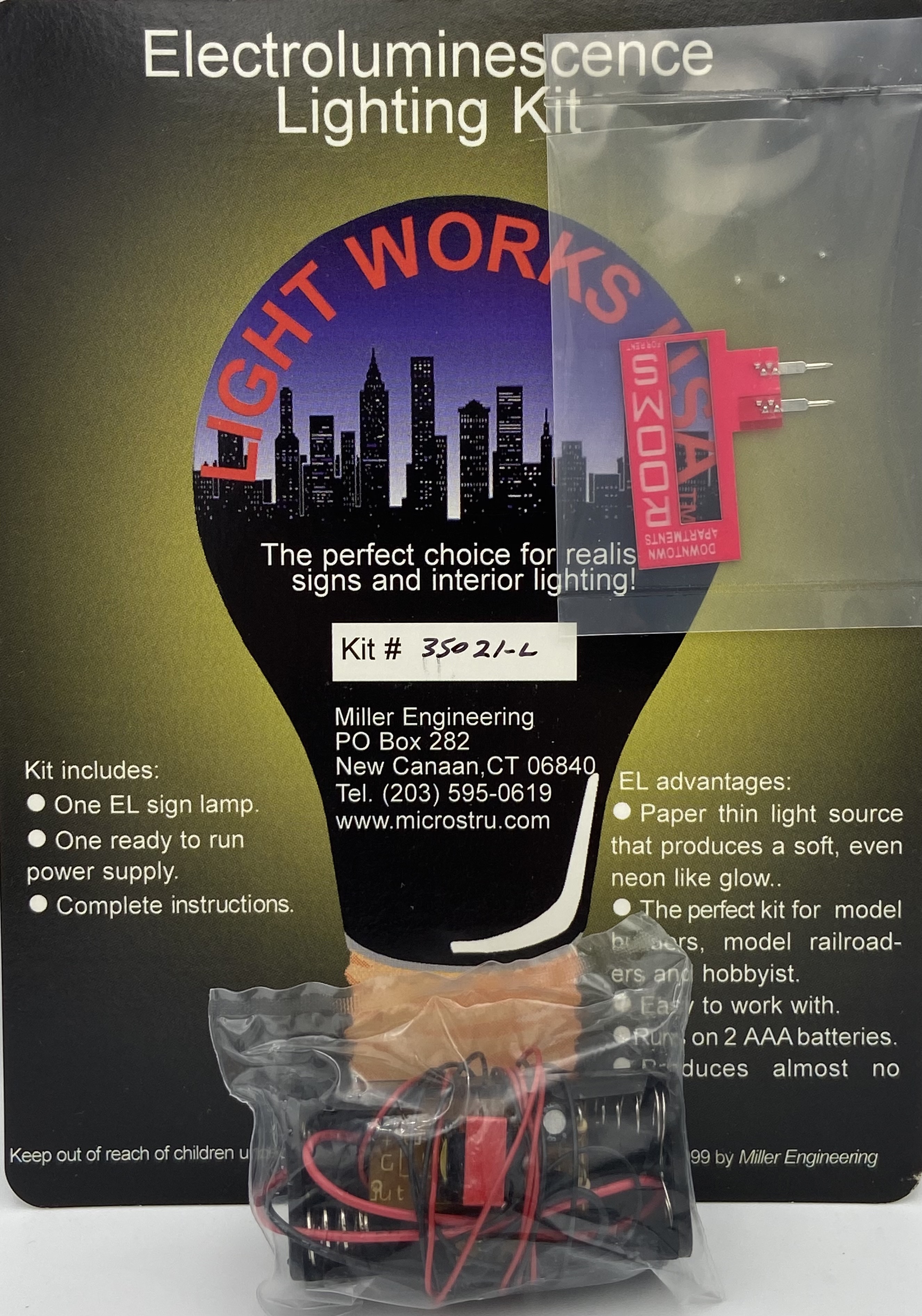 特價 Micro Structures 35021-L HO規 Rooms Medium Light Work 霓虹燈