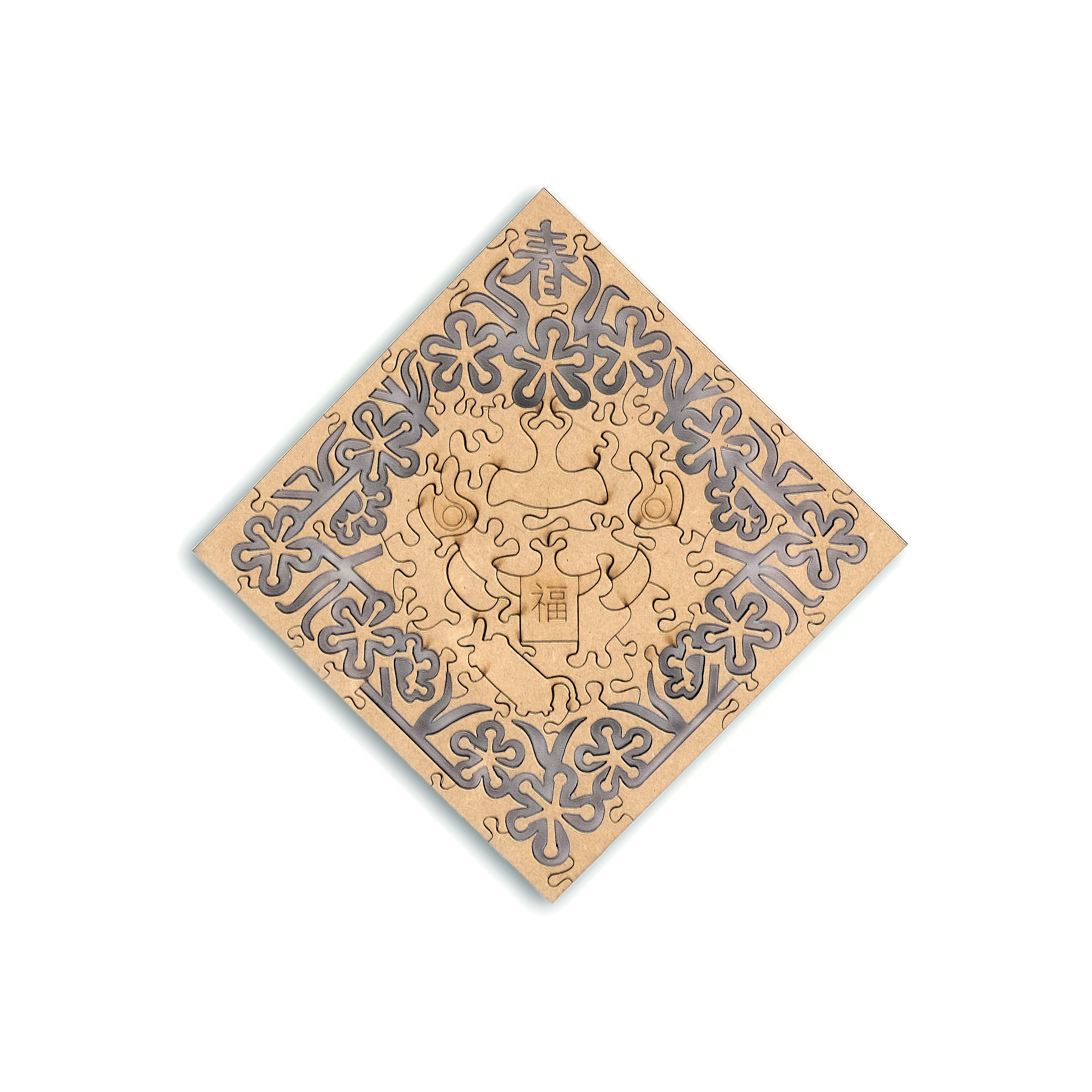 雕花春聯-老虎 Paper Cutting Spring Couplets-tiger