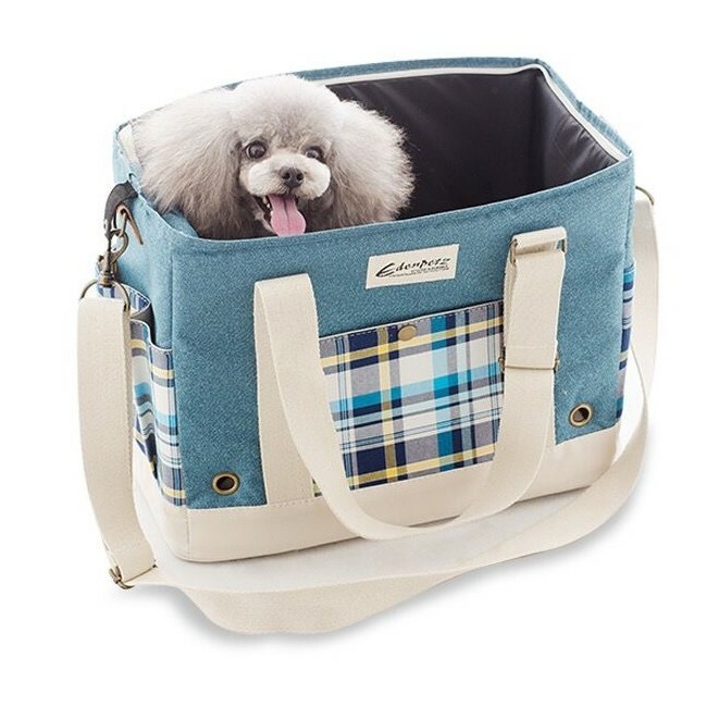 EdenPetz 3Way Breathable Handbag 3Way寵物肩袋 藍紅格