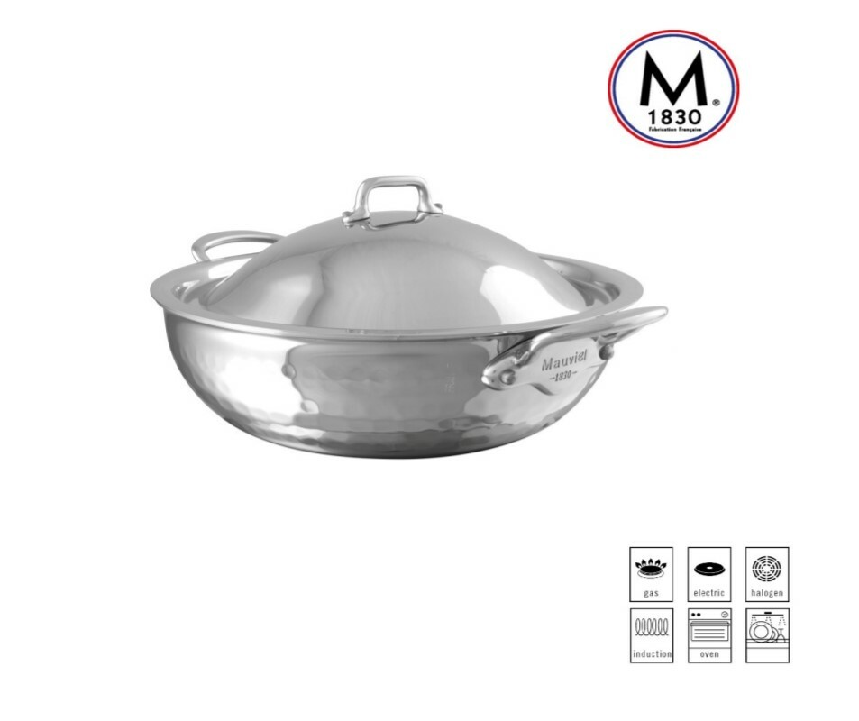 MAUVIEL │M'élite錘打碗型雙耳鍋附蓋24cm
