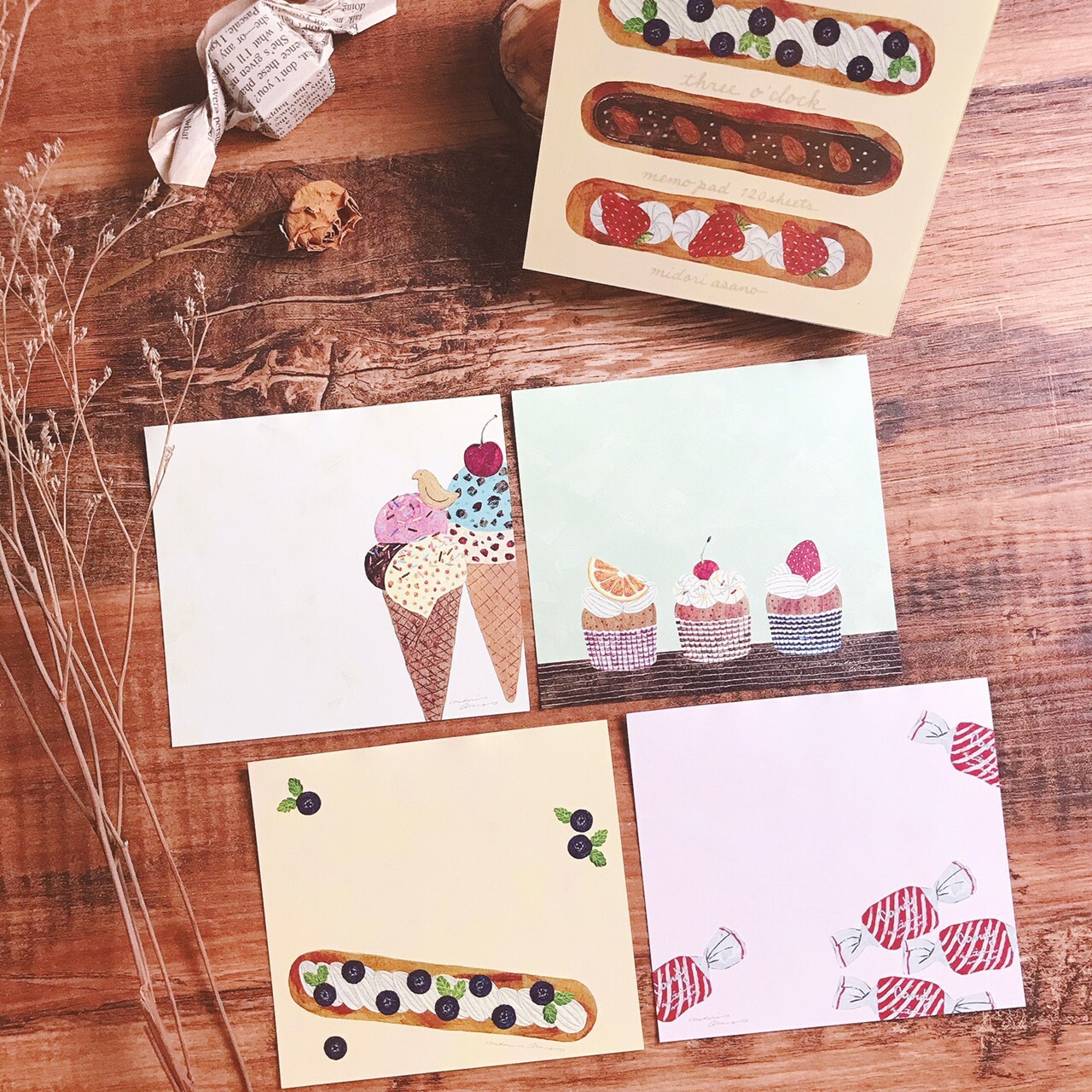 表現社｜淺野綠 Three o'clock 便條本