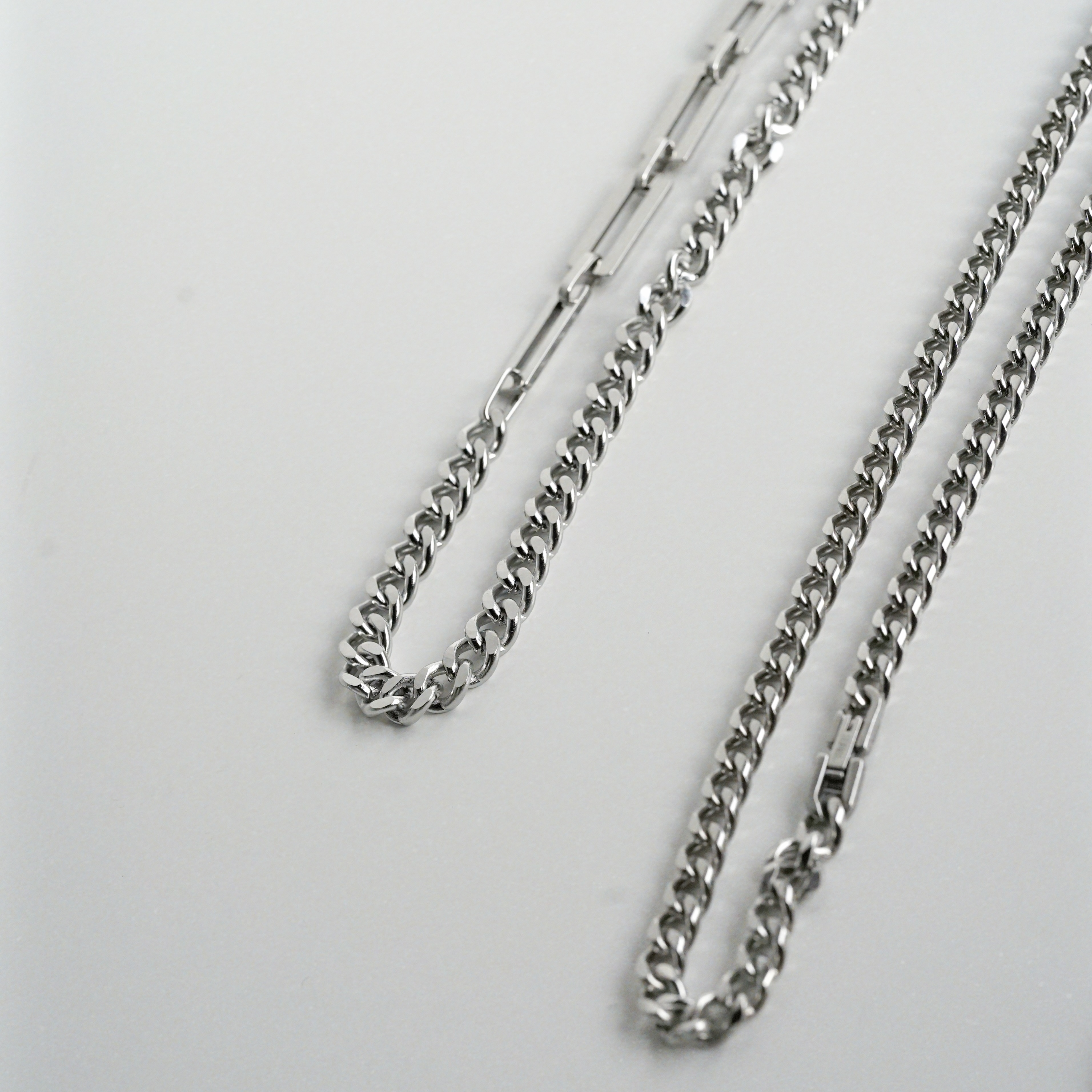 #現貨 (ACCN565) 鋼項鍊 拼接古巴方粗鍊