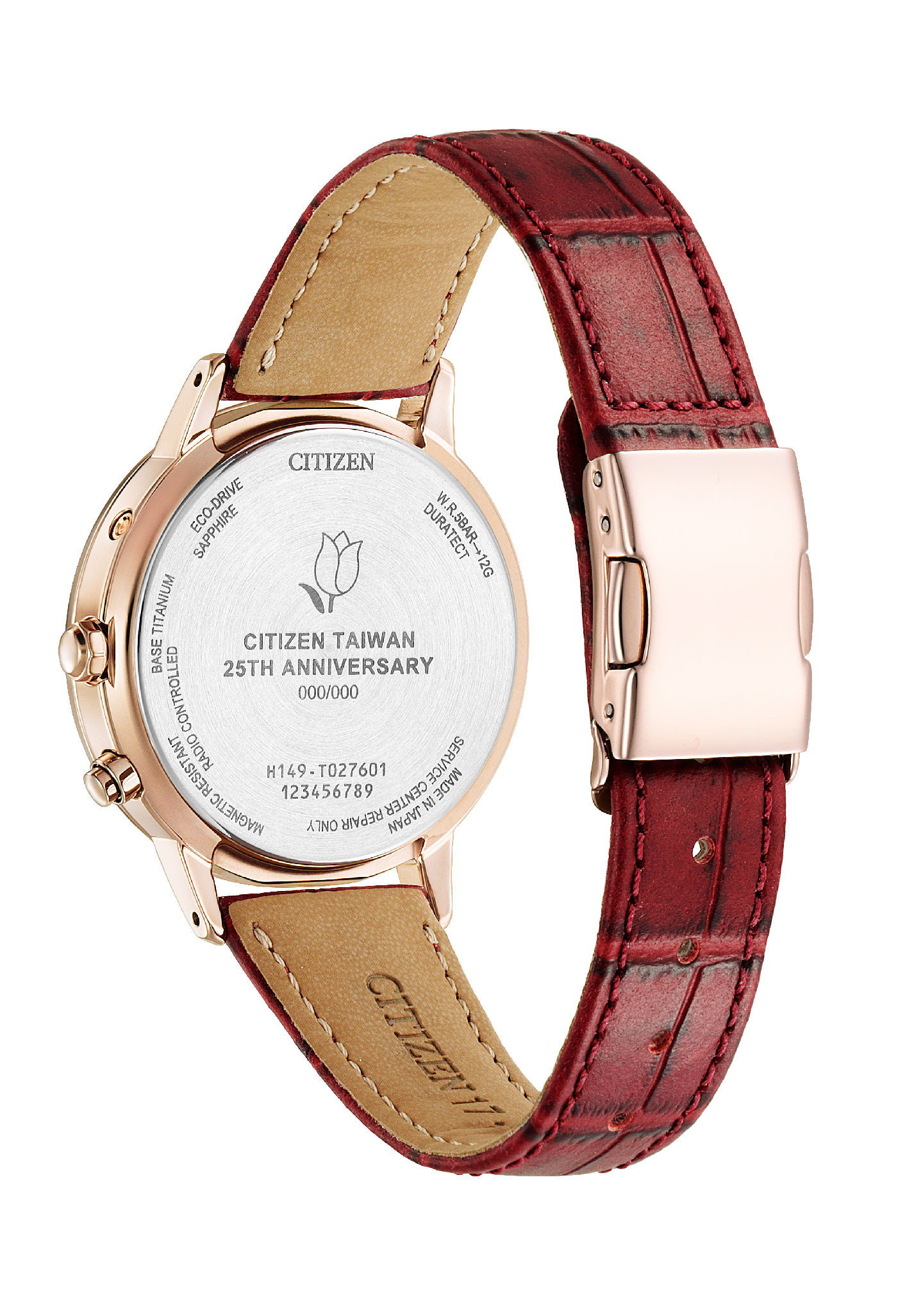 萬年鐘錶 - Citizen 星辰錶  XC   皇冠花瓣週年限定限量款光動能電波女錶 CB1105-02W   錶徑36MM