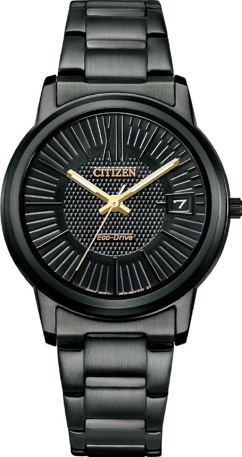 萬年鐘錶 - Citizen 星辰錶 全黑系列簡約款光動能女錶   FE6017-85E  錶徑33.3MM