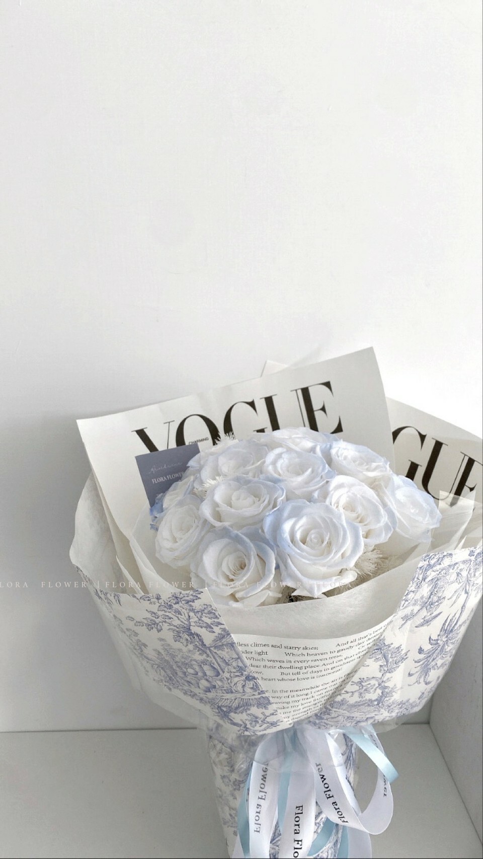 永生花束-碎冰藍