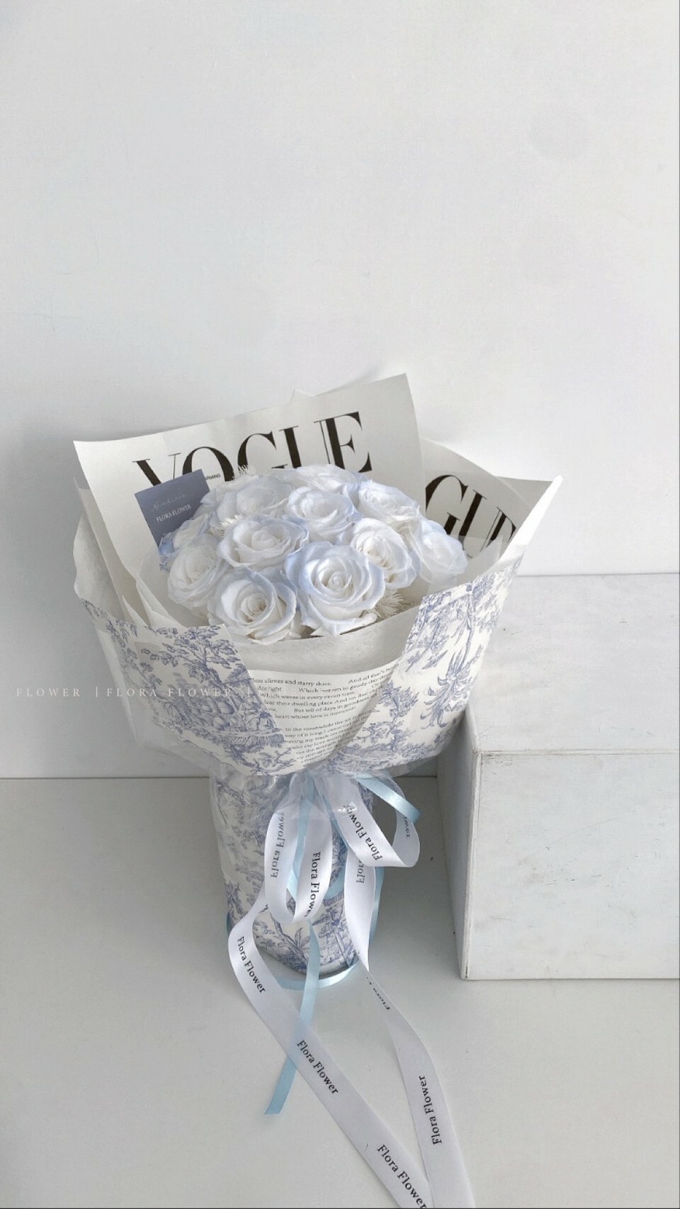 永生花束-碎冰藍