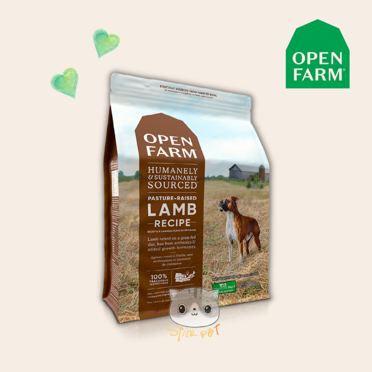Open Farm Dry Dog Food - Pasture Raised Lamb 22lb