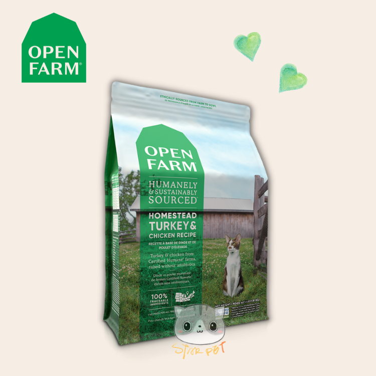 Open Farm Dry Cat Food - Homestead Turkey & Chicken 8lb