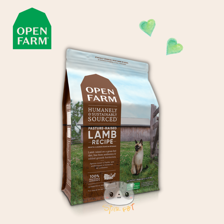Open Farm Dry Cat Food - Pasture Raised Lamb 8lb