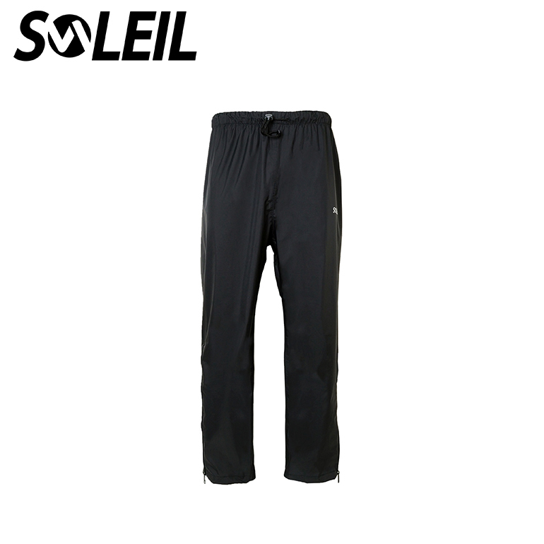 SOLEIL 防水透濕長褲 中性款 (黑) 雨褲/排汗透氣/快乾/登山休閒 25UC015