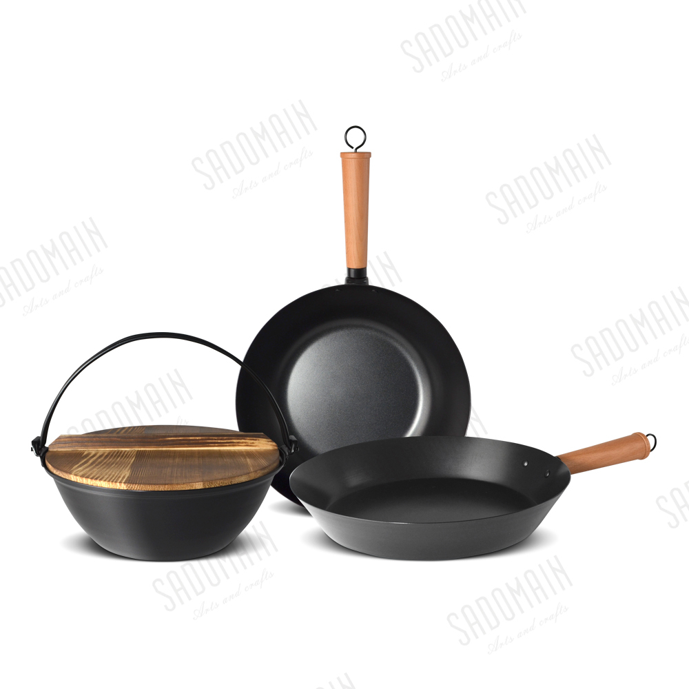 【SADOMAIN 仙德曼】露營鍋具-木蓋湯鍋組 含圓形收納袋 SG9281-1 G-F3-3