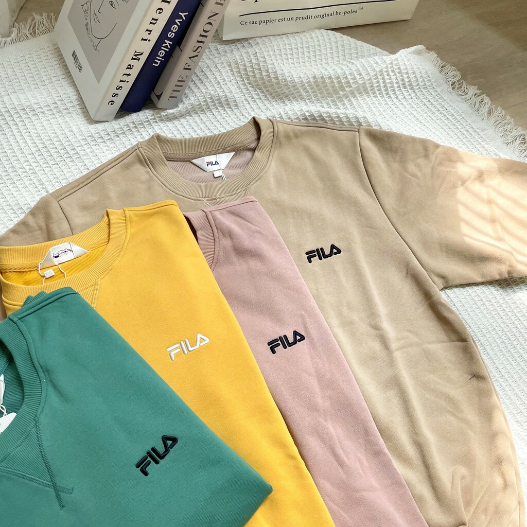 FILA 大學T 新款 刺繡LOGO 小字LOGO 素款 經典大學T