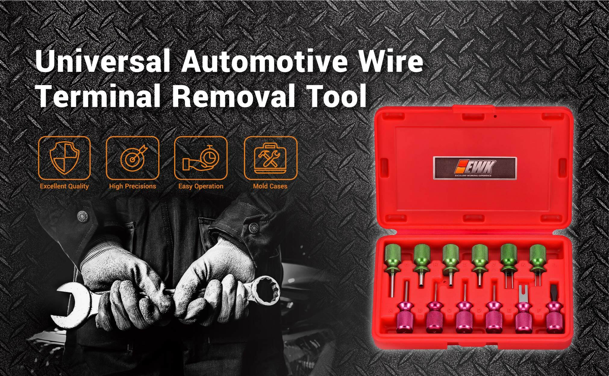 12 Pcs Universal Wire Electrical Terminal Tool EWK