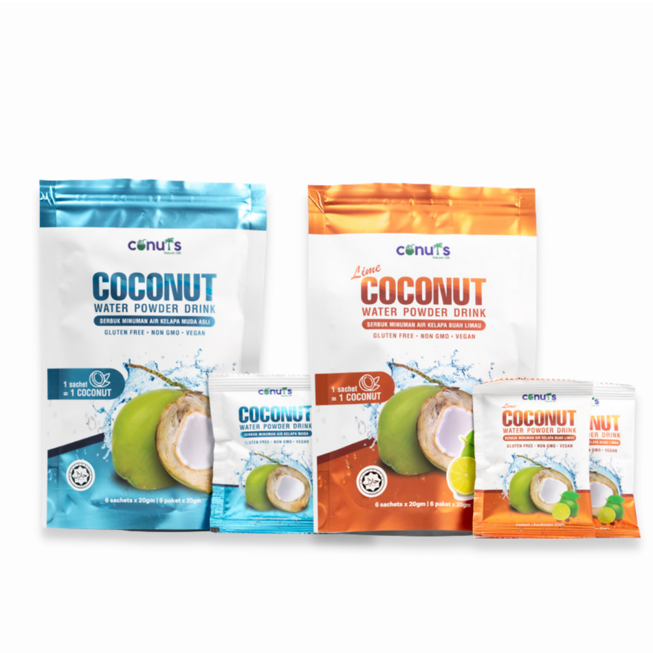 1 Pure Coconut + 1 Lime Coconut Water Drink