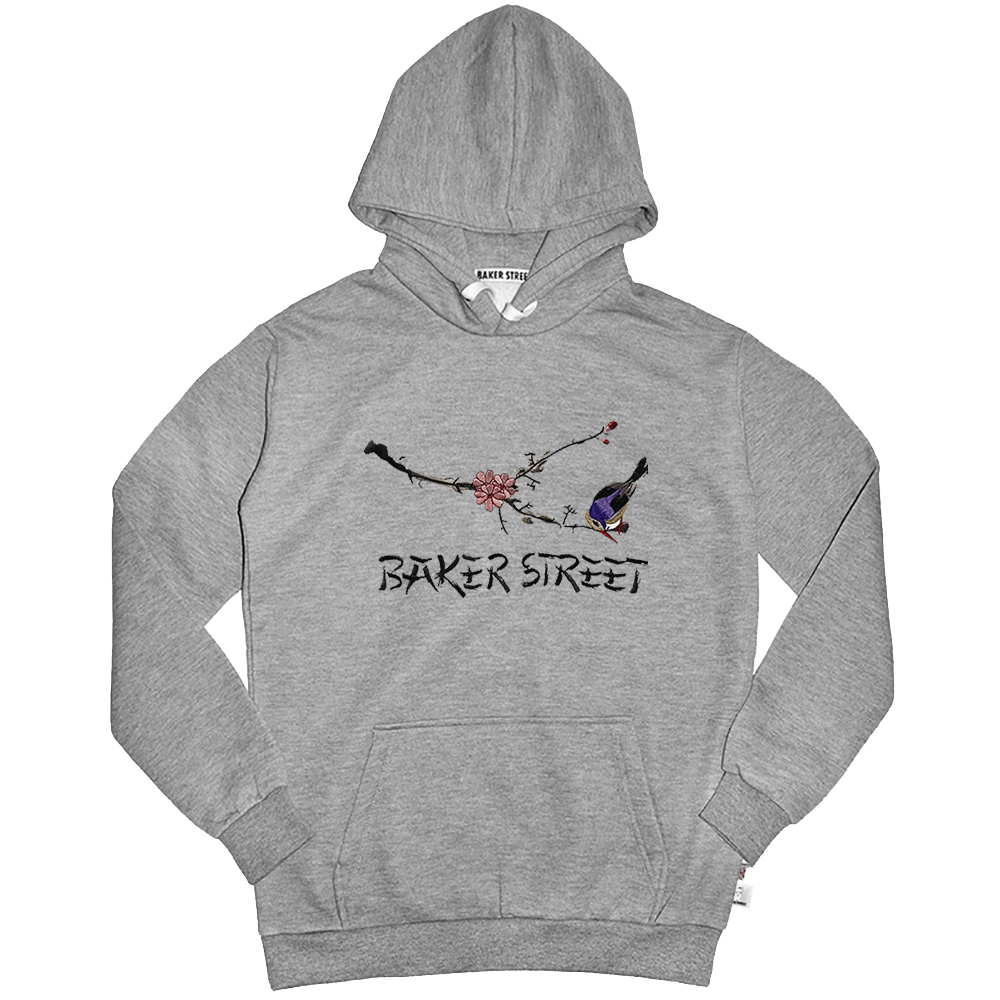 Embroidery-ImageofEast 梅花與鳥 刺繡 雙層貼合布厚帽T