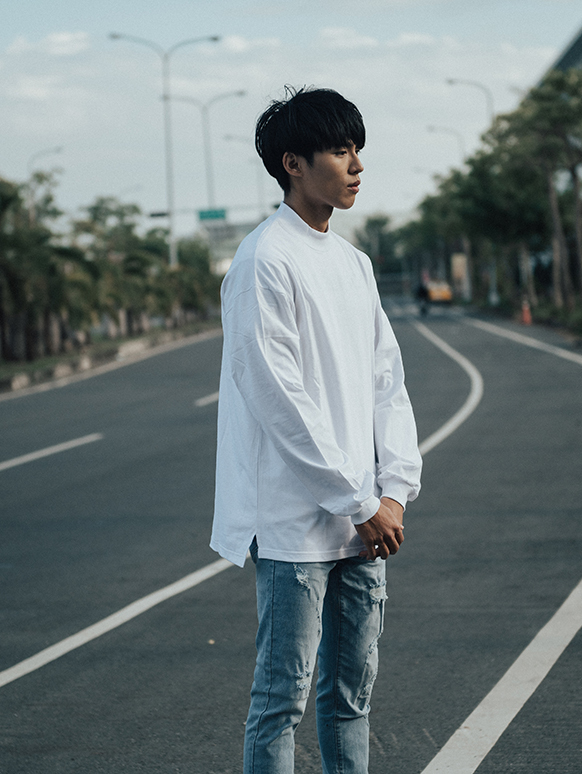 Urban Outdoor 中高領 16支厚磅棉 螺紋長袖T恤