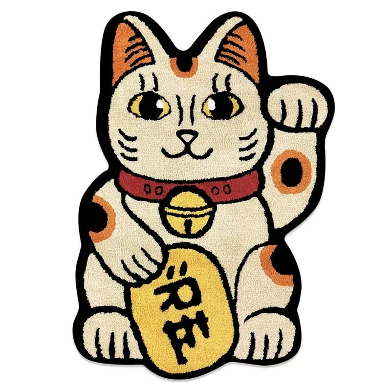 RAW EMOTIONS 招財貓地毯 黃色