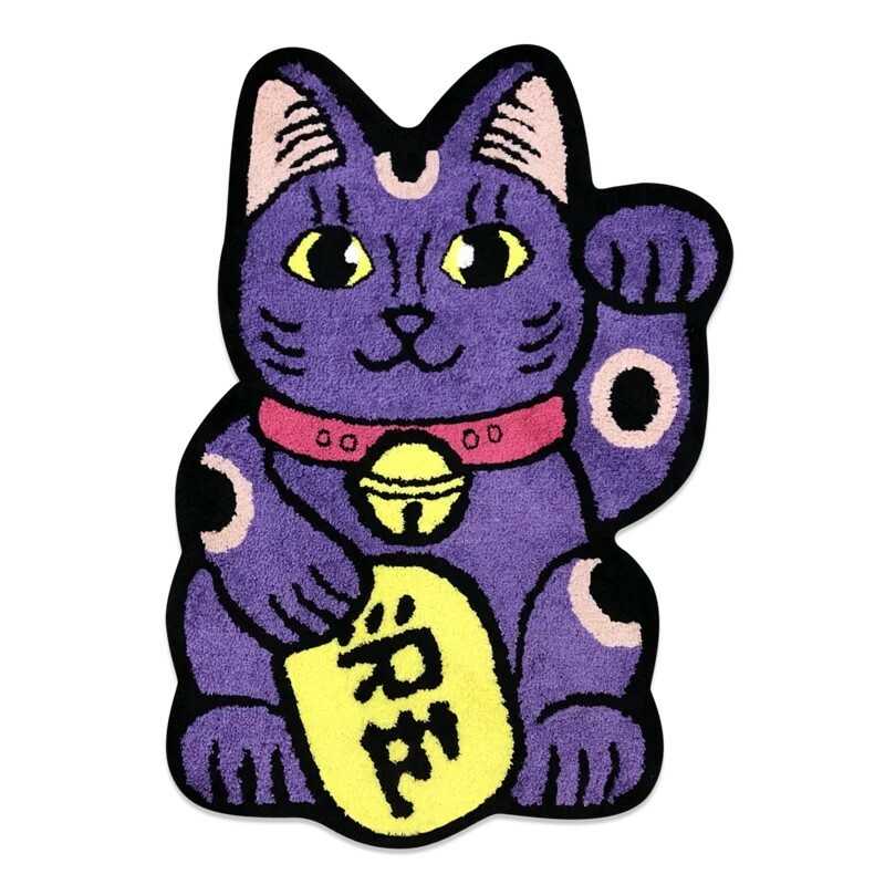 RAW EMOTIONS 招財貓地毯 紫色