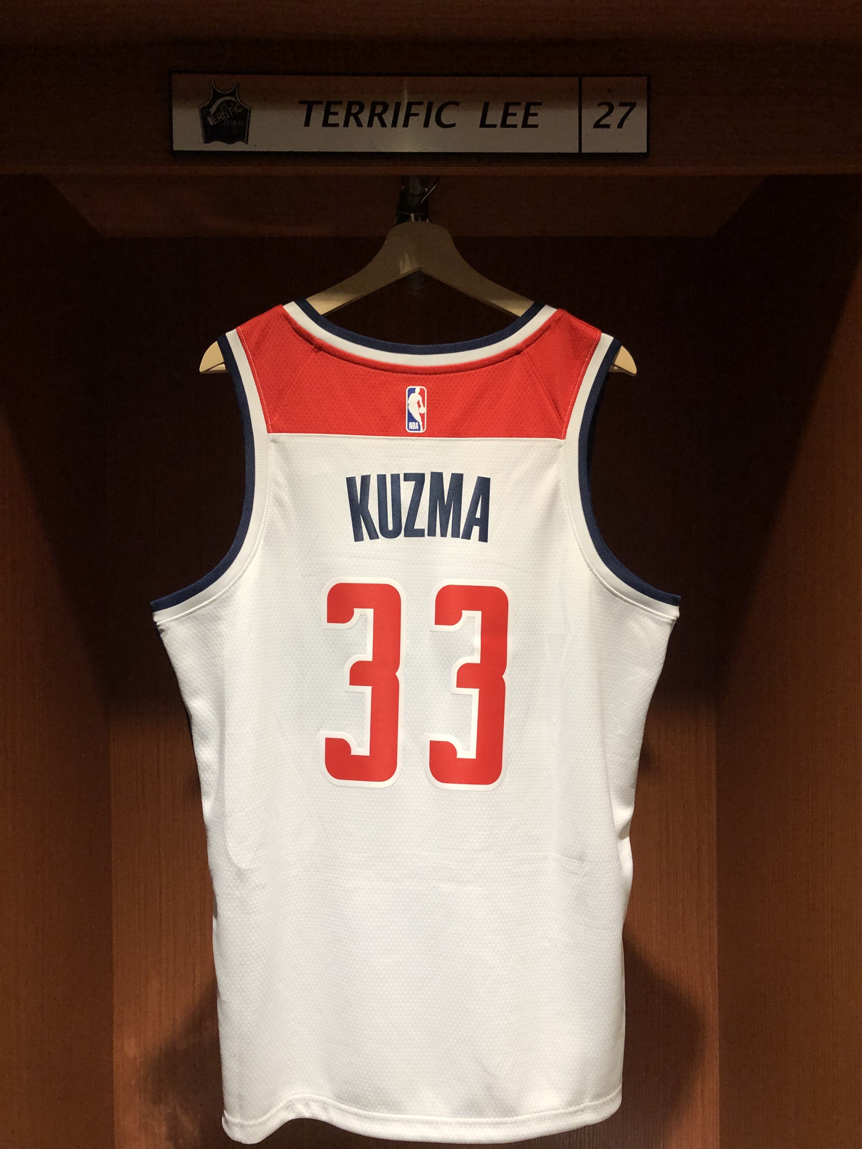 NBA球衣 Kyle Kuzma 華盛頓巫師白 Association Nike Swingman 球迷版 熱轉印 全新