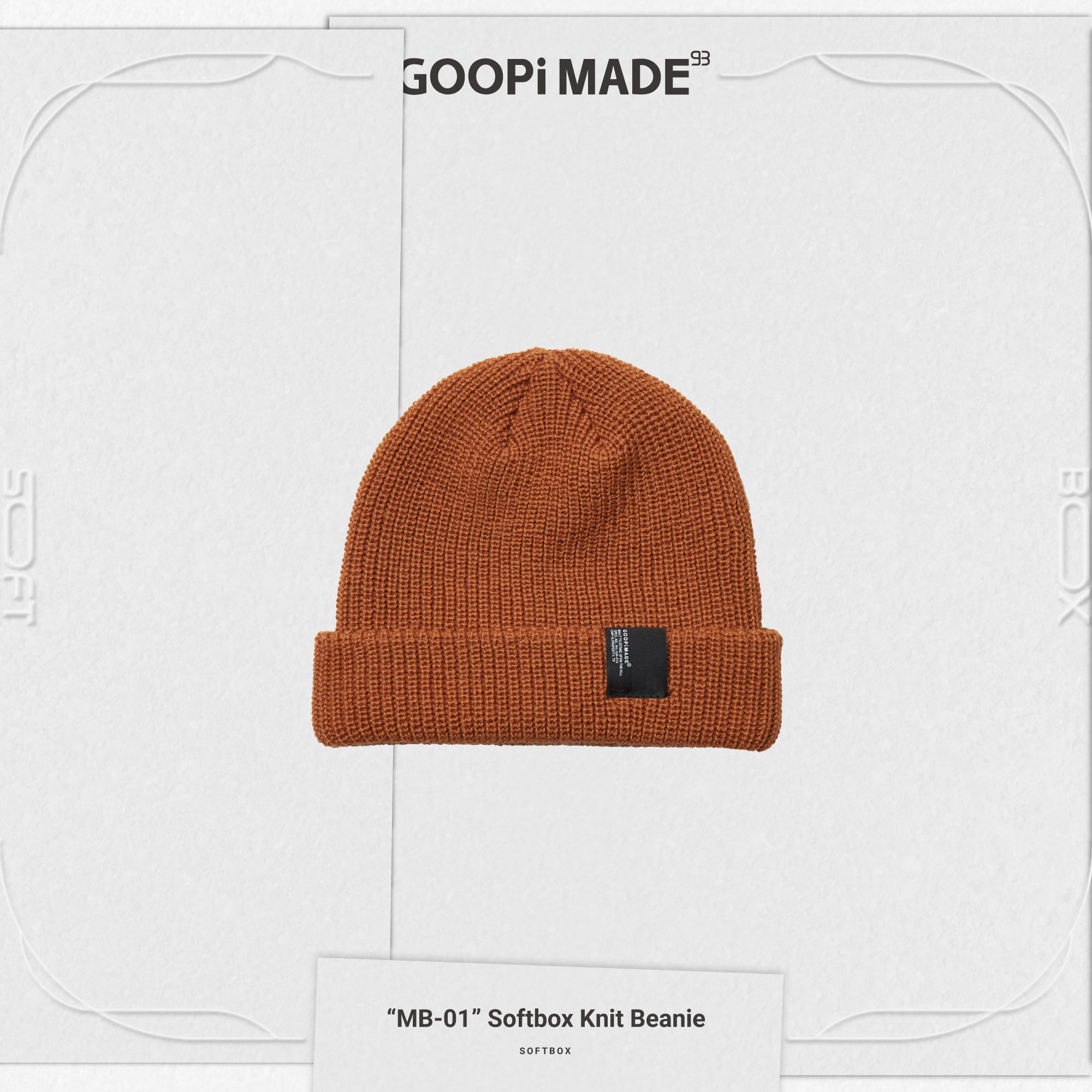 MB-01” Softbox Knit Beanie - Pumpkin