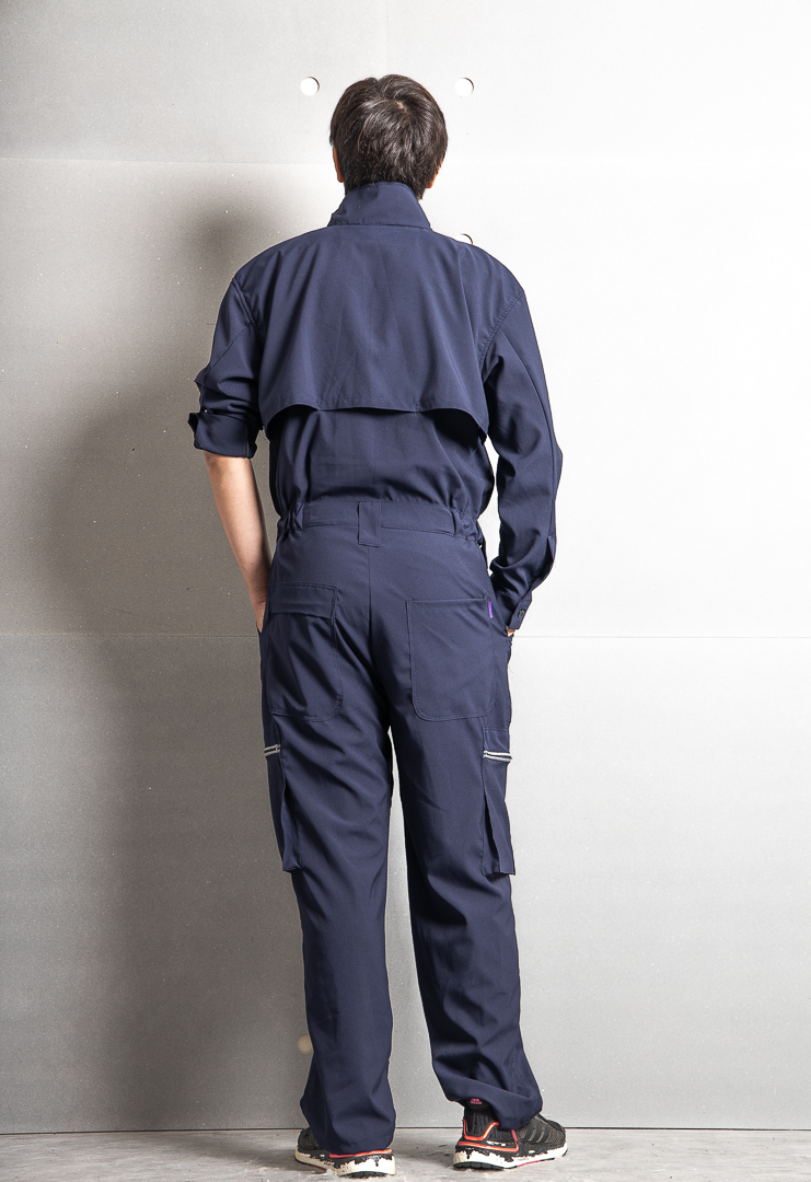 癸海 GUIHAI│美式飛行連身服(滅菌布)│大V領口│丈青