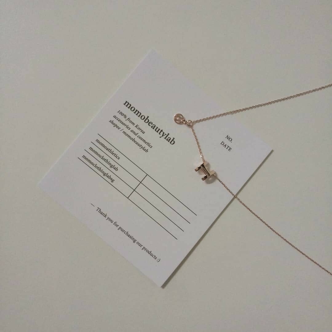 #現貨 #正韓飾品 (ACCN203) 玫瑰金鏤空H項鍊