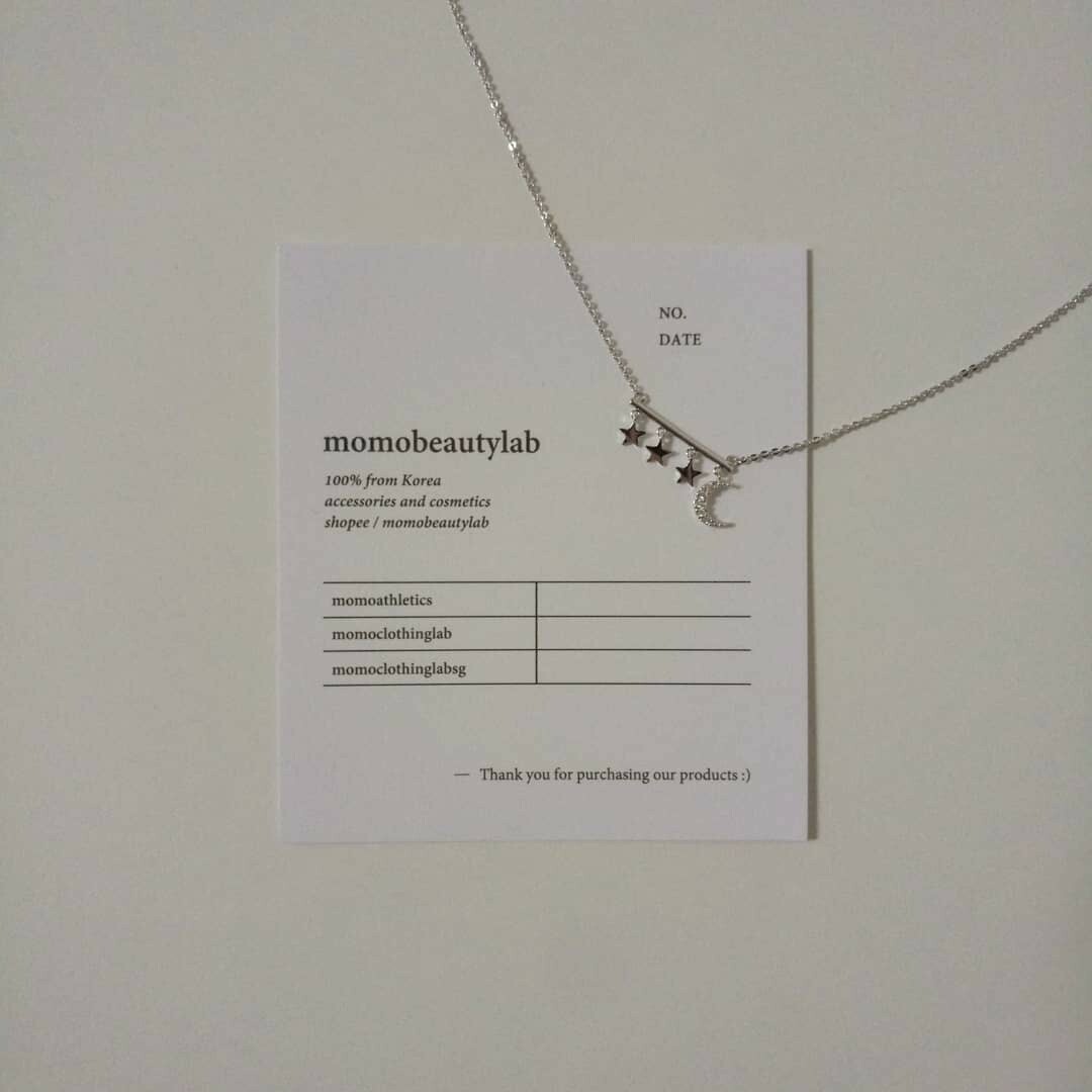 #現貨 #正韓飾品 (ACCN206) 橫槓星星月亮項鍊