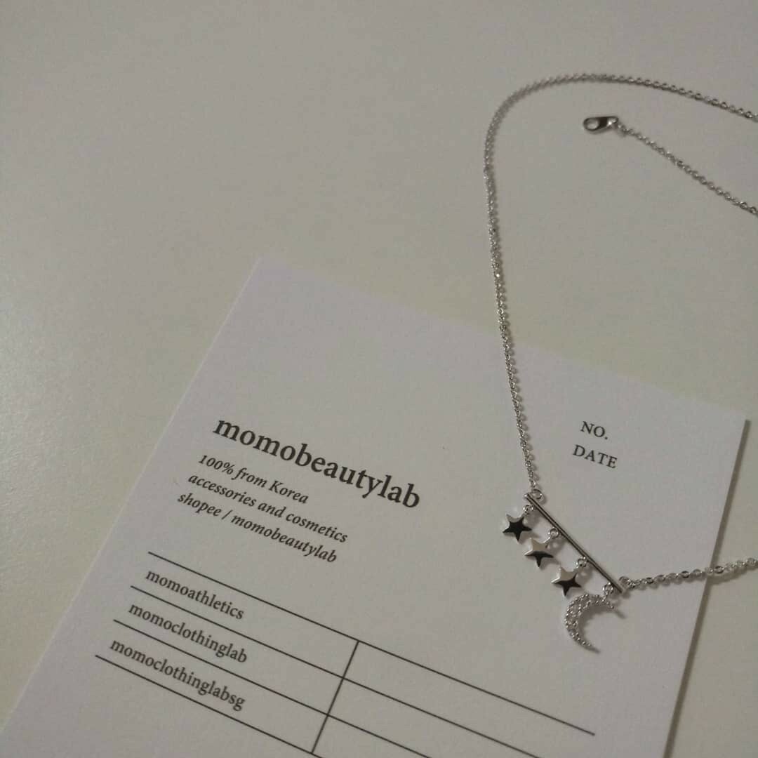 #現貨 #正韓飾品 (ACCN206) 橫槓星星月亮項鍊