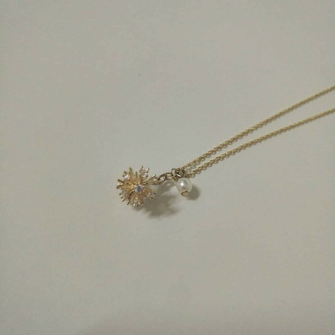 #現貨 #正韓飾品 (ACCN209) 氣質小金球珍珠項鍊