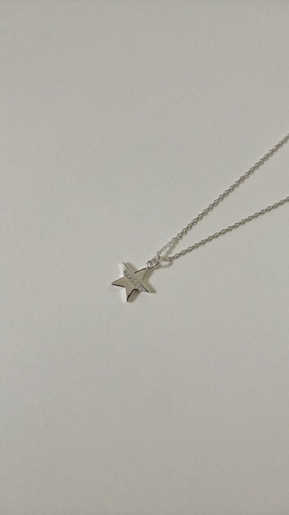 #現貨 #正韓飾品 (ACCN102) 橫鑽五角星項鍊