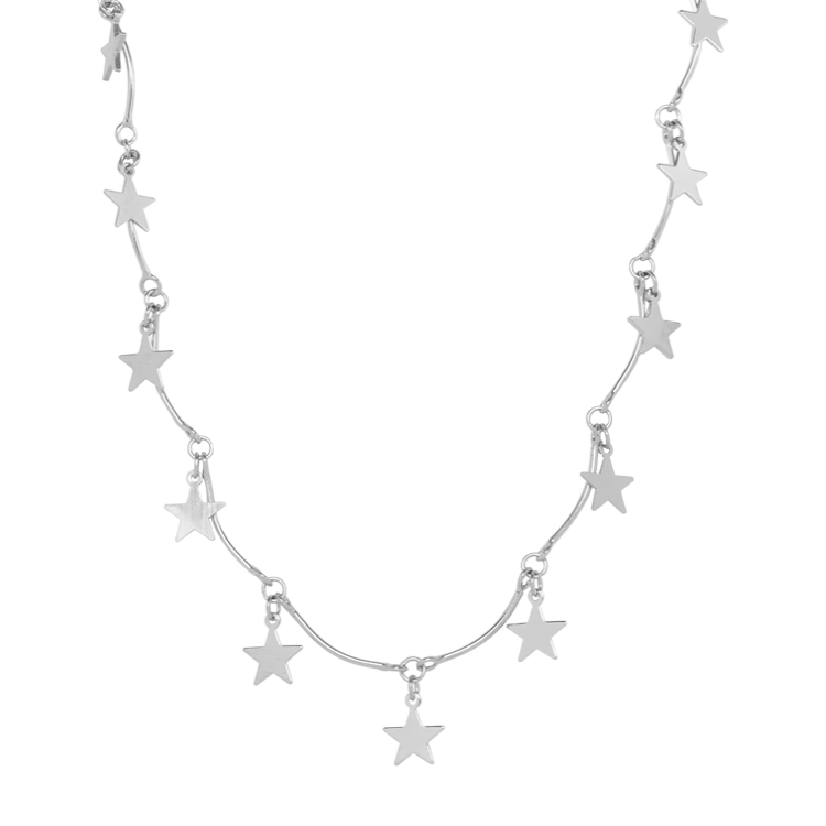純銀項鍊，女士項鍊 典雅星星墜飾；甜美閃耀的一顆星（2347）