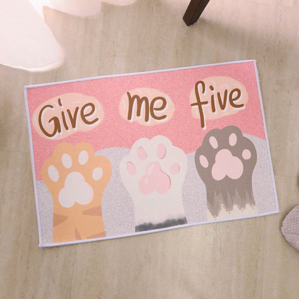 來擊掌吧貓掌短絨毛防滑地墊